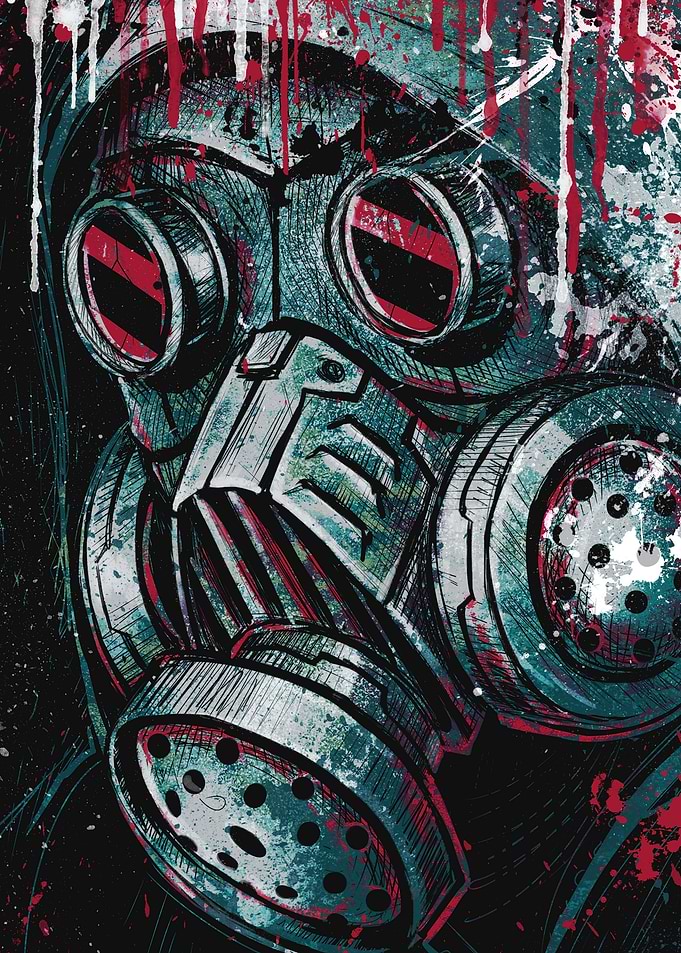 Disturbing Gas Mask Art