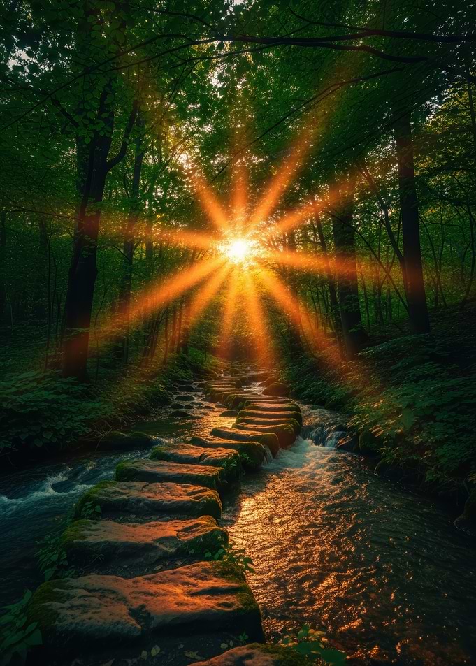 Sunbeams Forest Path