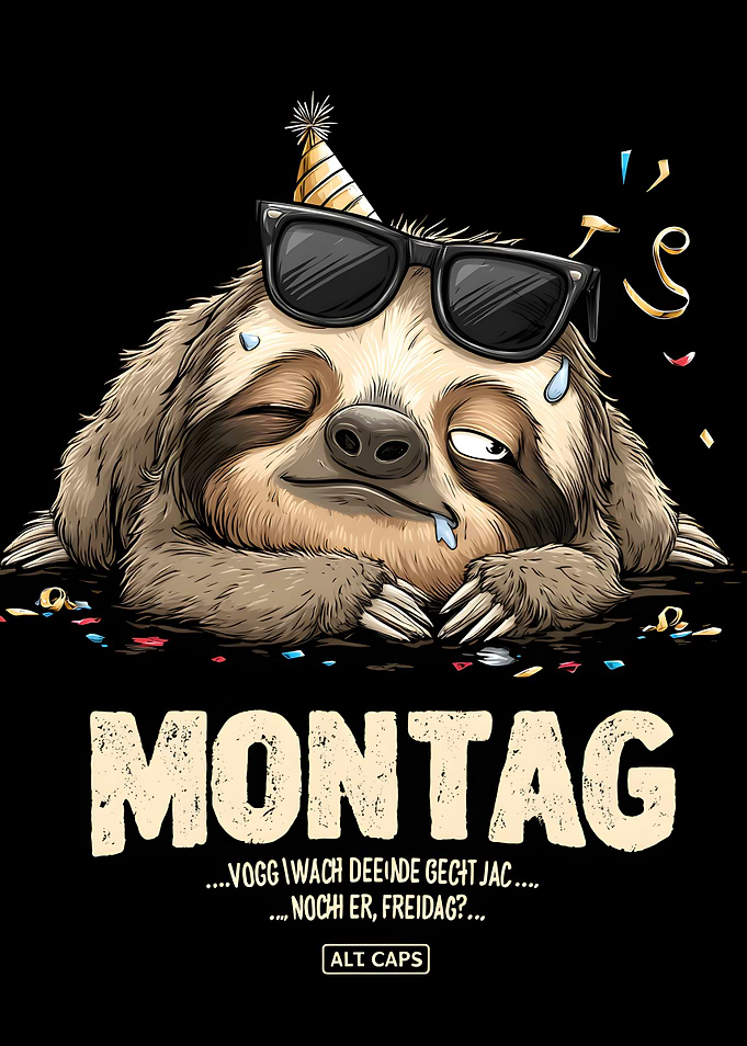 Funny Sloth Monday Greeting