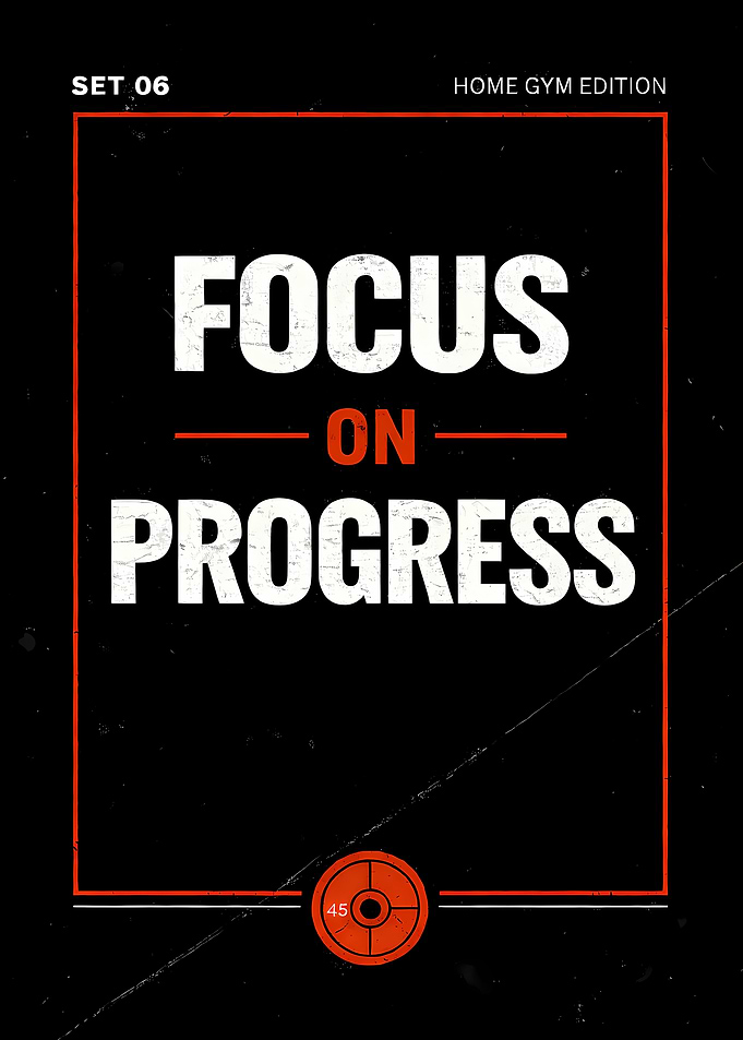 Focus on Progress – Gym Motivation Poster (Home Gym Edition)