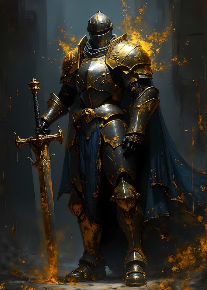 Golden Knight with Sword