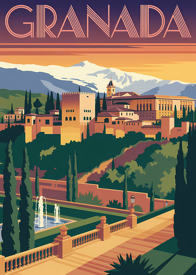 Granada Travel Poster