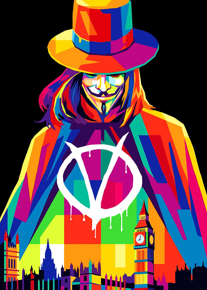 V for Vendetta Pop Art London