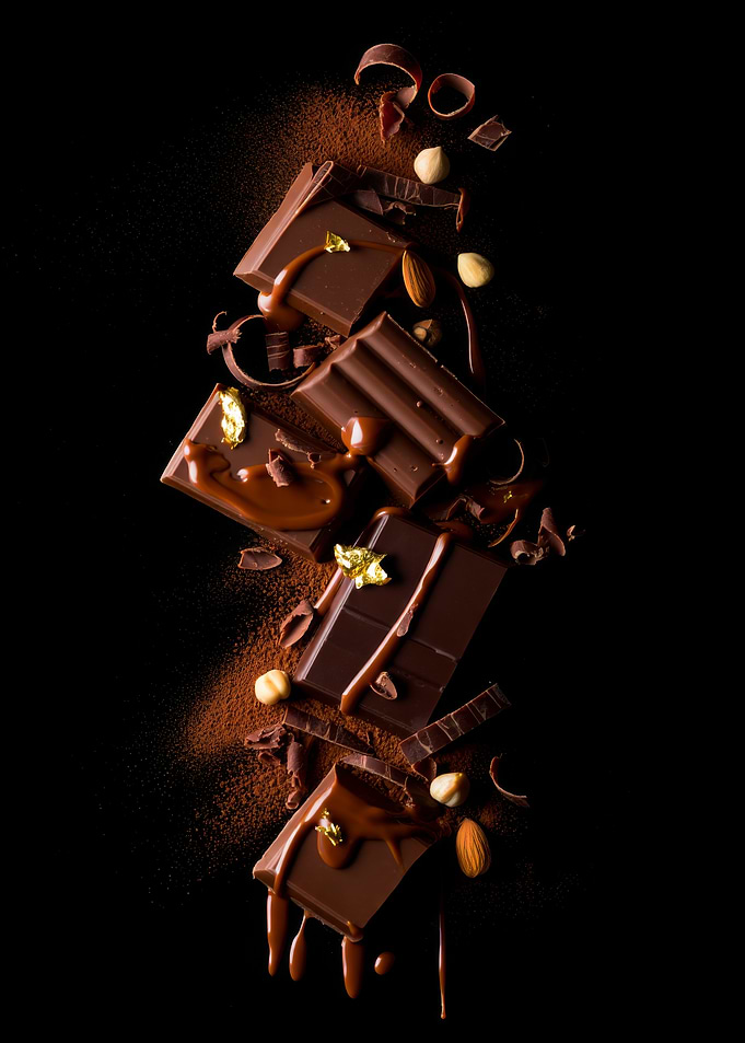 Gourmet Chocolate Bars with Drizzle and Nuts