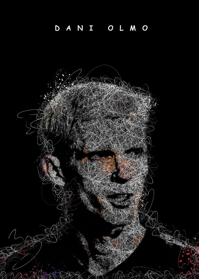 Dani Olmo Scribble Portrait
