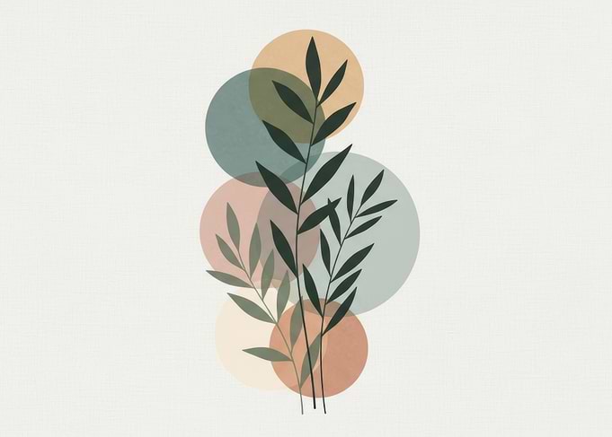 Abstract Botanical Circles
