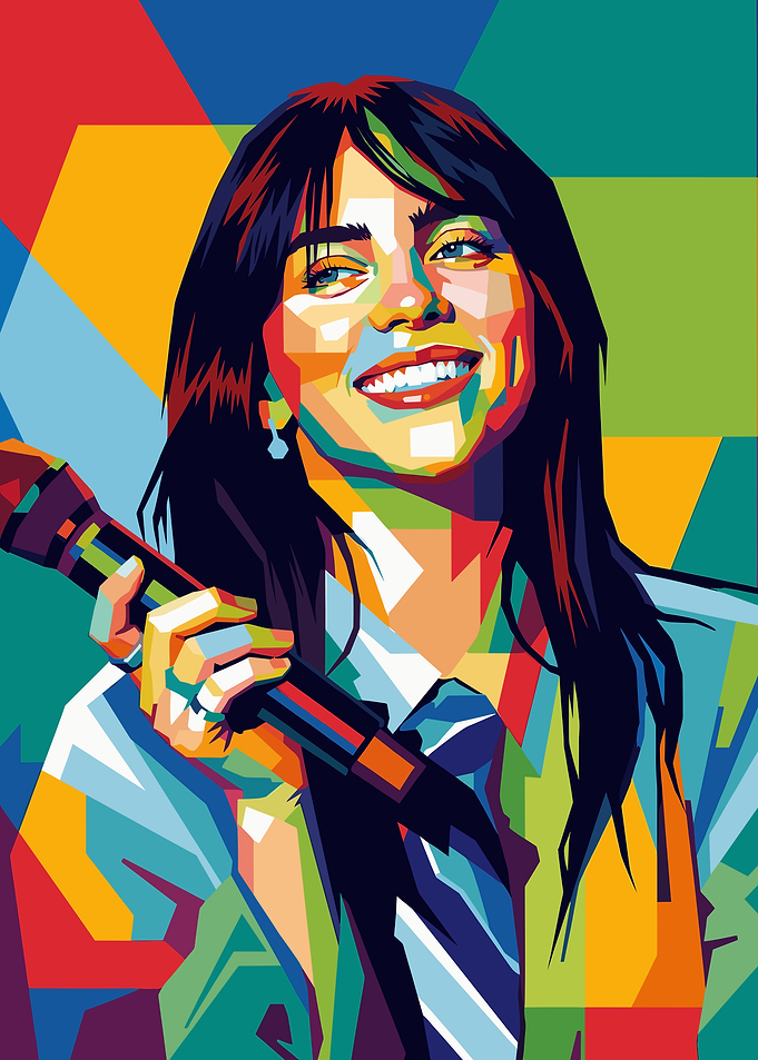 Billie Eilish Pop Art Portrait