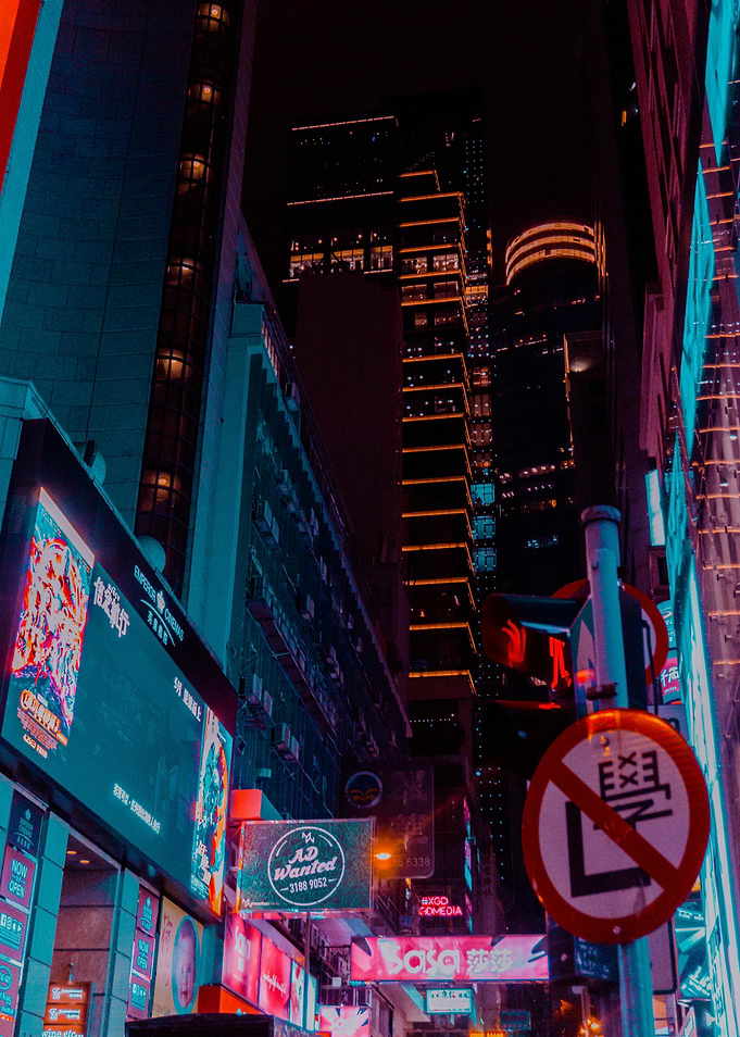 Neon Cityscape at Night