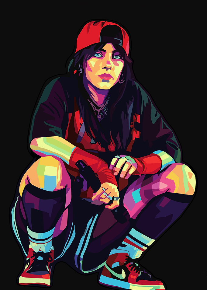 Billie Eilish Pop Art Portrait