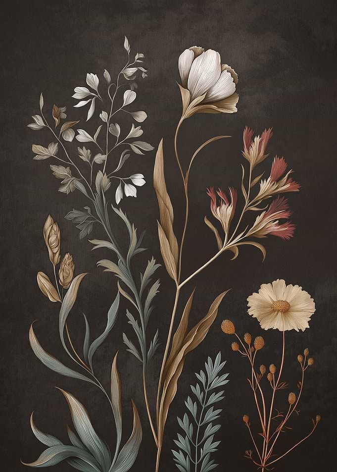 Botanical Illustration of Wildflowers