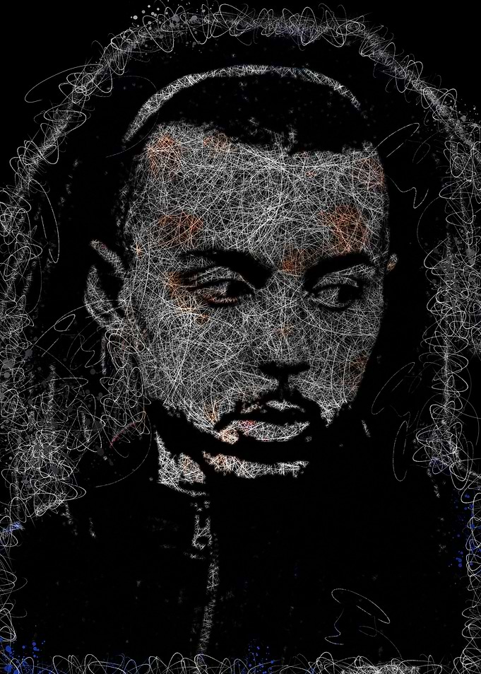 Jules Kounde Abstract Portrait