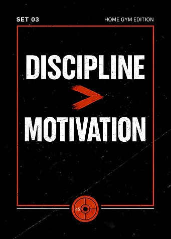 Discipline Over Motivation – Gym Motivation Poster (Home Gym Edition)