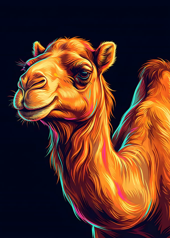 Stylized Camel Portrait