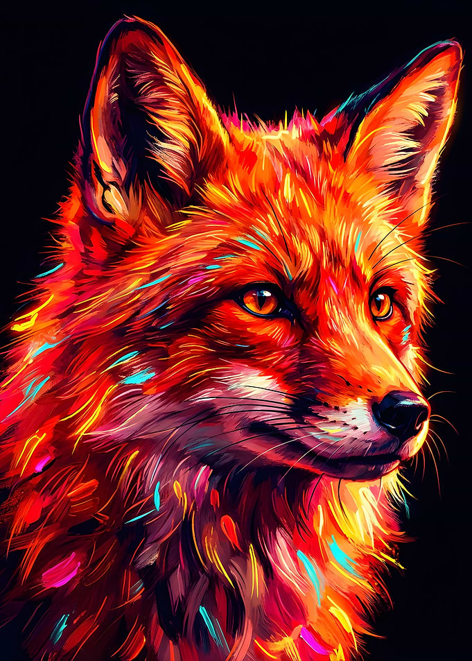 Vibrant Fox Portrait