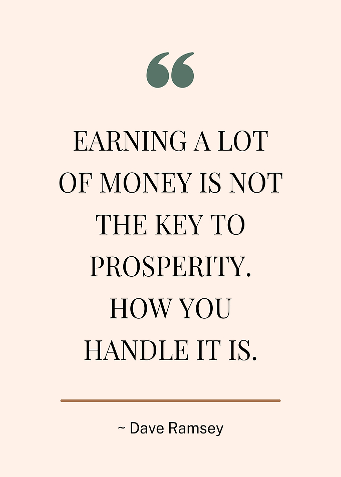 Dave Ramsey quote on handling money