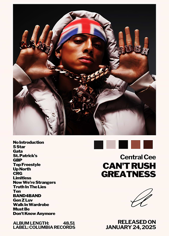 Central Cee Can't Rush Greatness Album Art