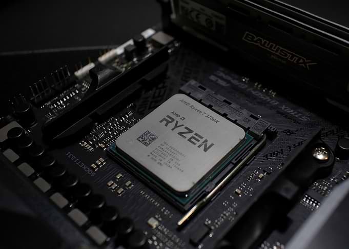 AMD Ryzen Processor on Motherboard