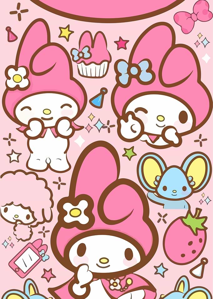 My Melody and Friends Cute Illustration