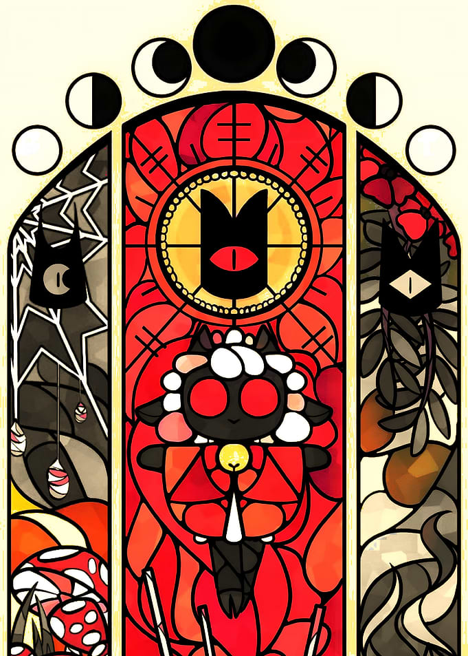 Cult of the Lamb Stained Glass Art