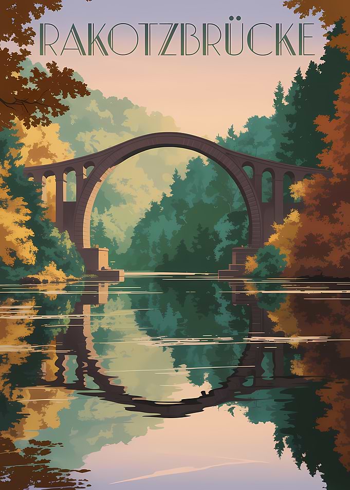Rakotzbrücke Devil's Bridge in Autumn