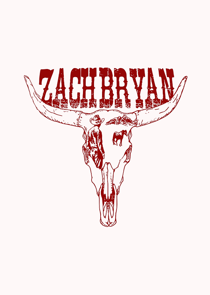 Zach Bryan Skull western