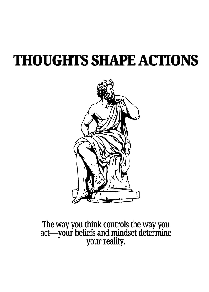 Thoughts Shape Actions Statue