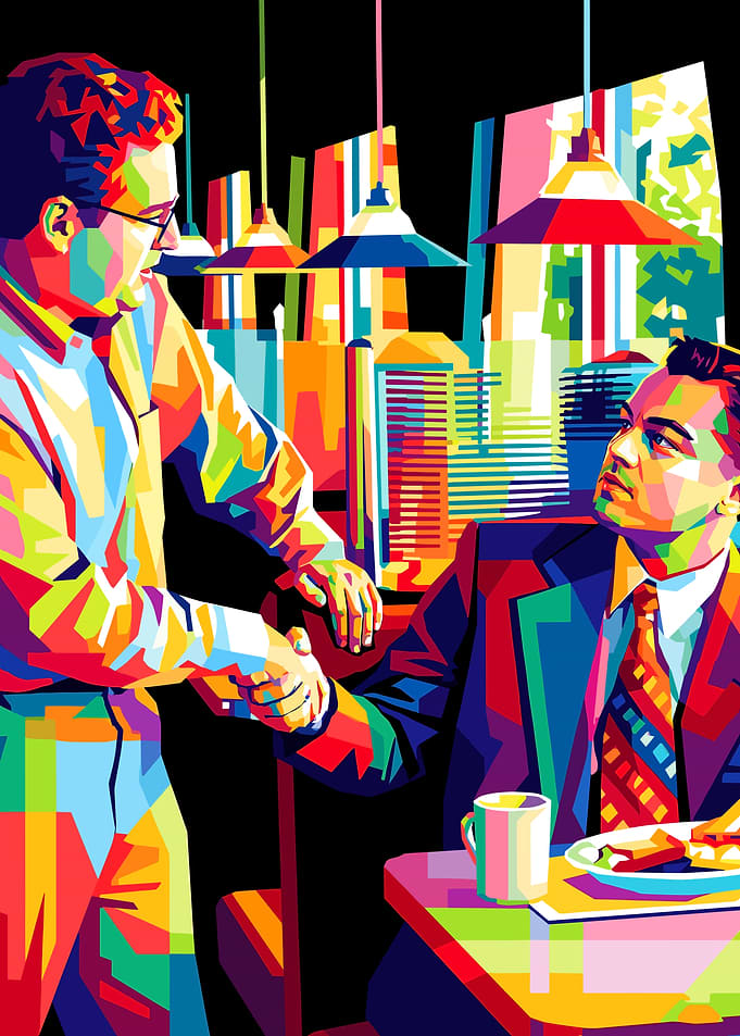 Pop Art of Leonardo DiCaprio and Jonah Hill