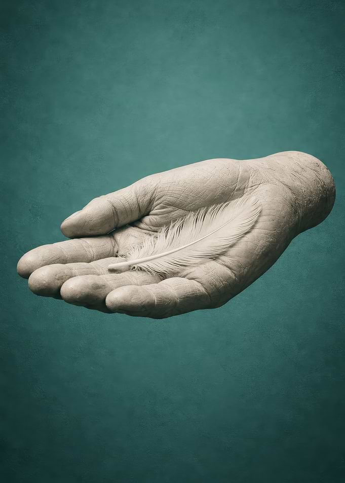 Hand Holding a Feather