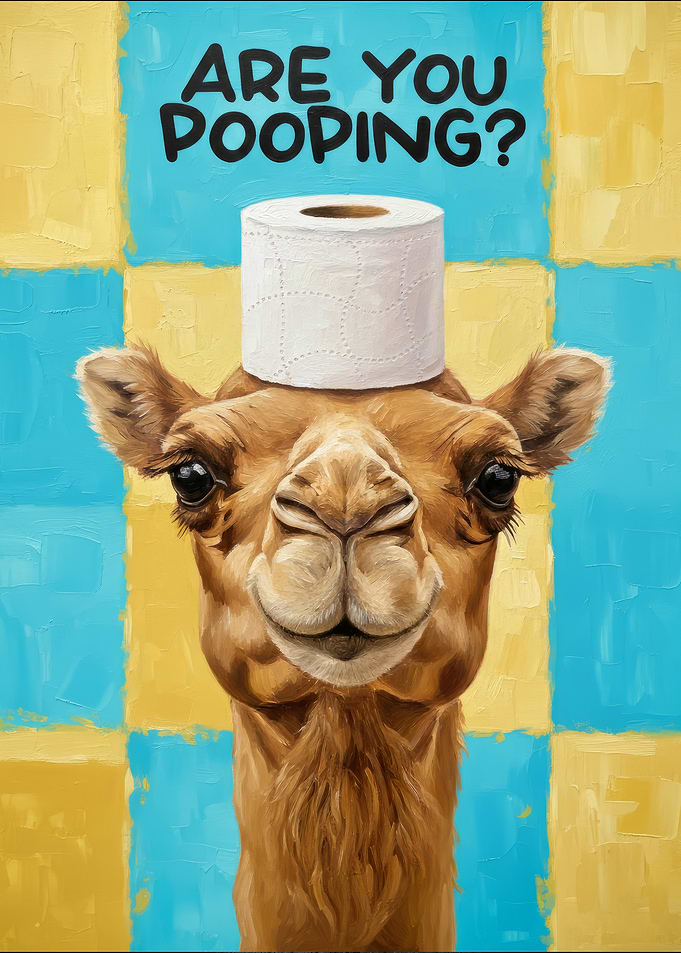funny Camel with Toilet Paper