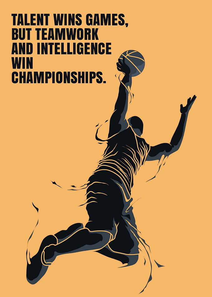 Basketball Player Dunking with Inspirational Quote