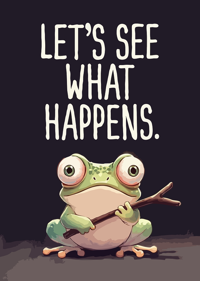 Frog with Stick and Funny