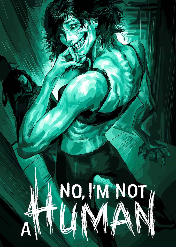 Creepy Non-Human Character with Text