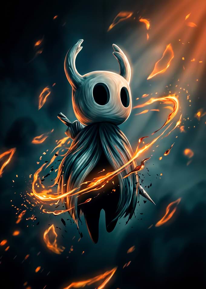 The Knight with Fiery Aura