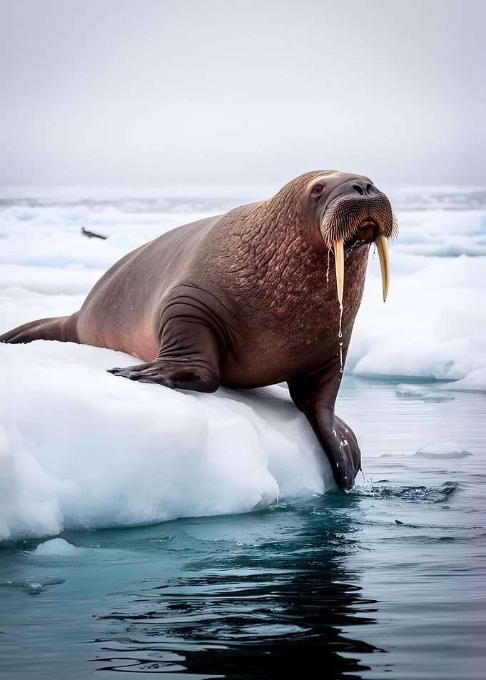 Walrus on Ice Floe