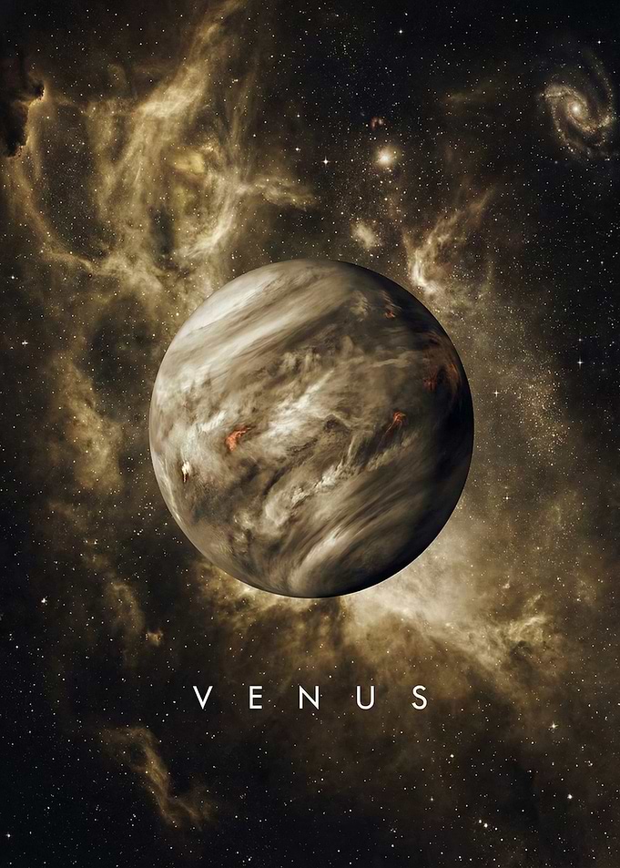 Planet Venus in Space