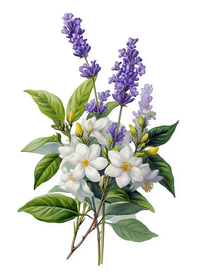 Lavender and Jasmine Floral Arrangement