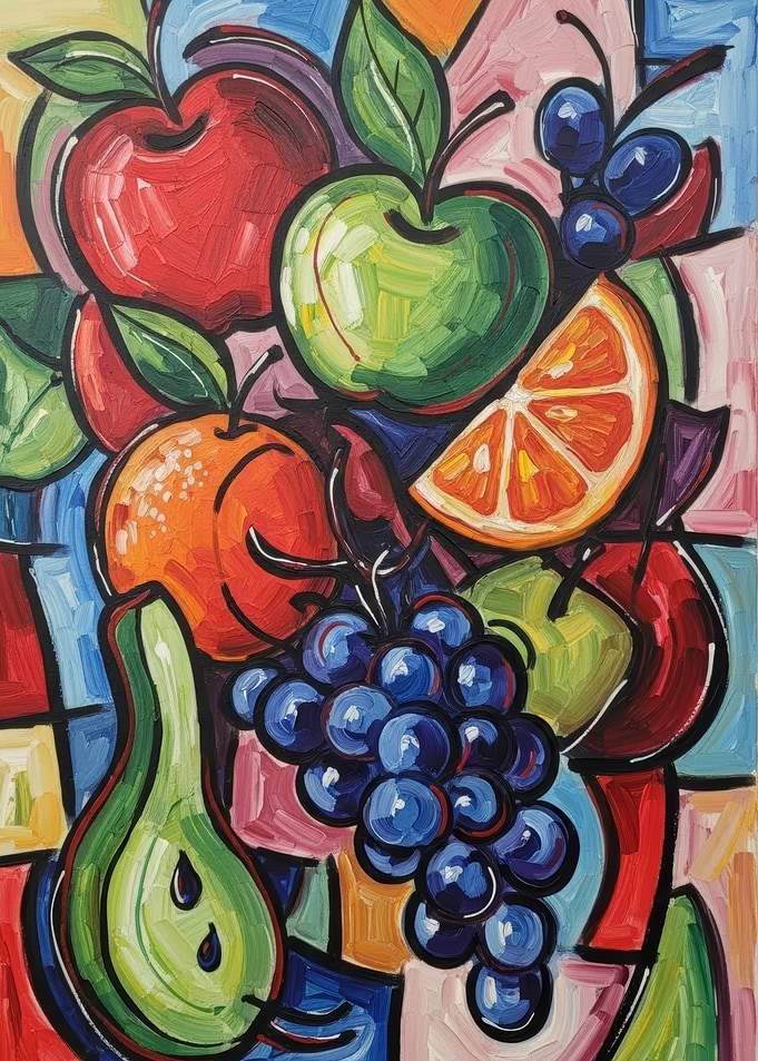 Vibrant Still Life of Fruits