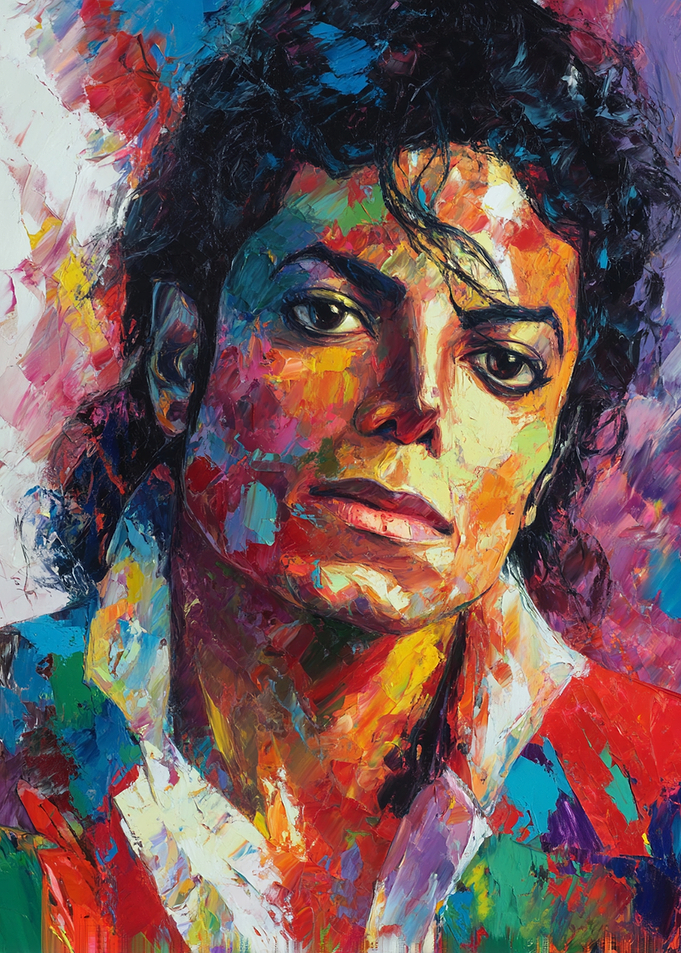 Vibrant Portrait of Michael Jackson