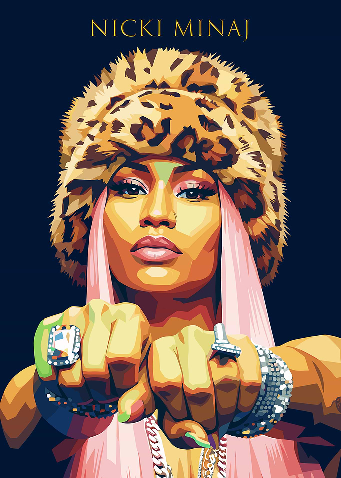 Nicki Minaj Pop Art Portrait