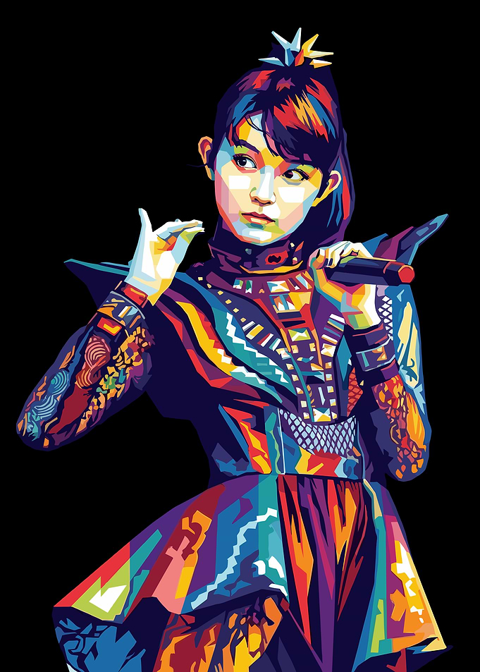 Colorful Pop Art of a Japanese Performer