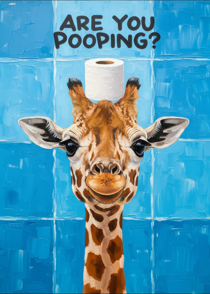 funny Giraffe with Toilet Paper
