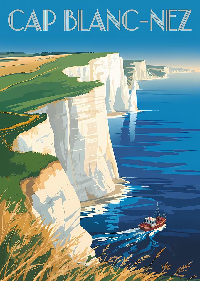 Cap Blanc-Nez Cliffs and Boat