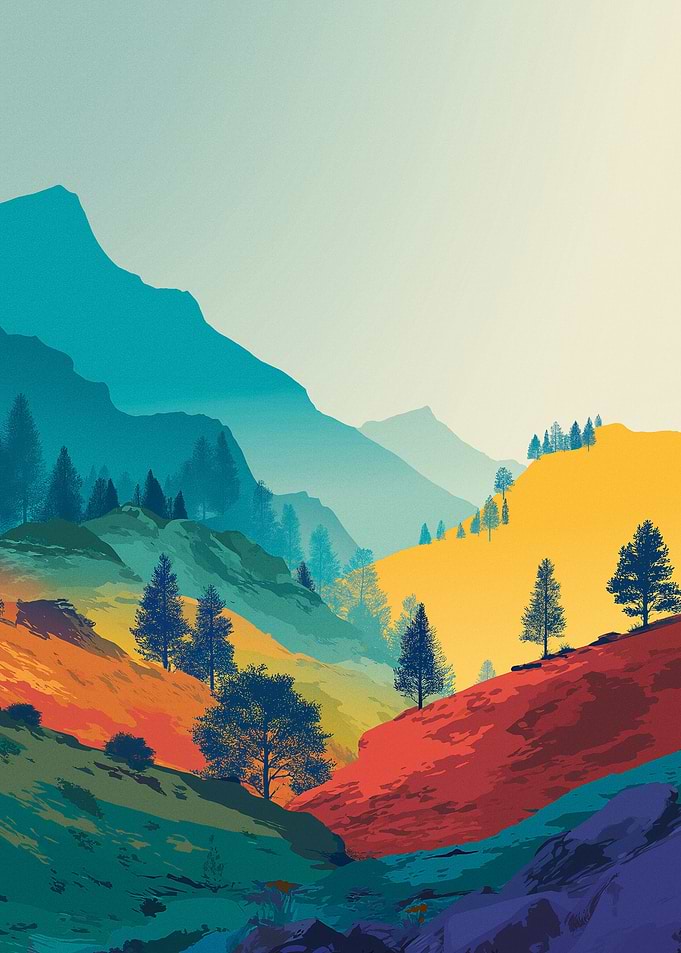 Vibrant Mountain Landscape