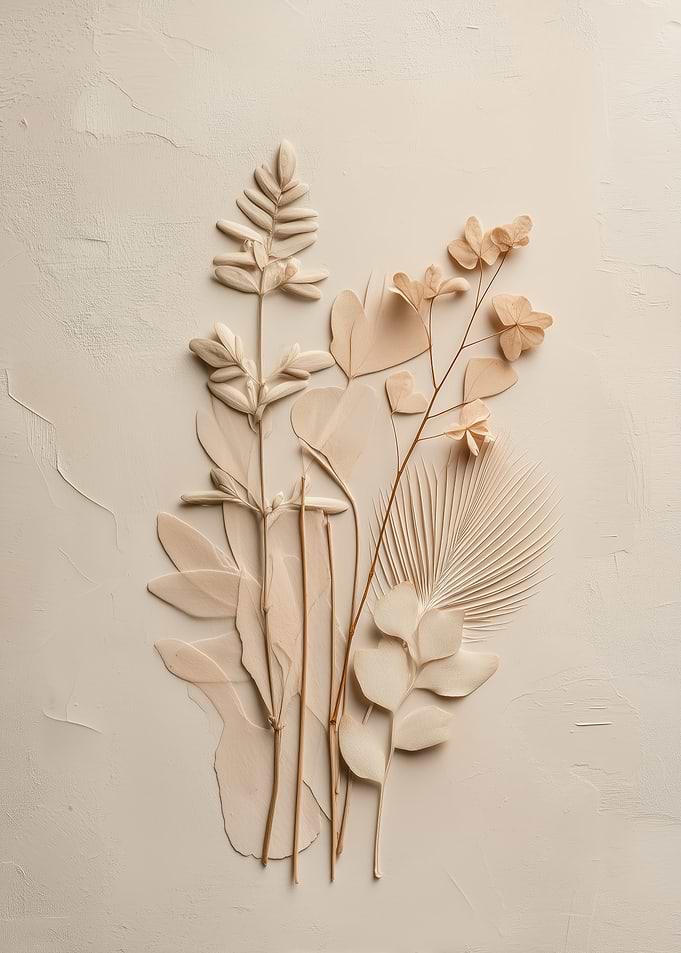 Monochromatic Japandi Botanical Arrangement
