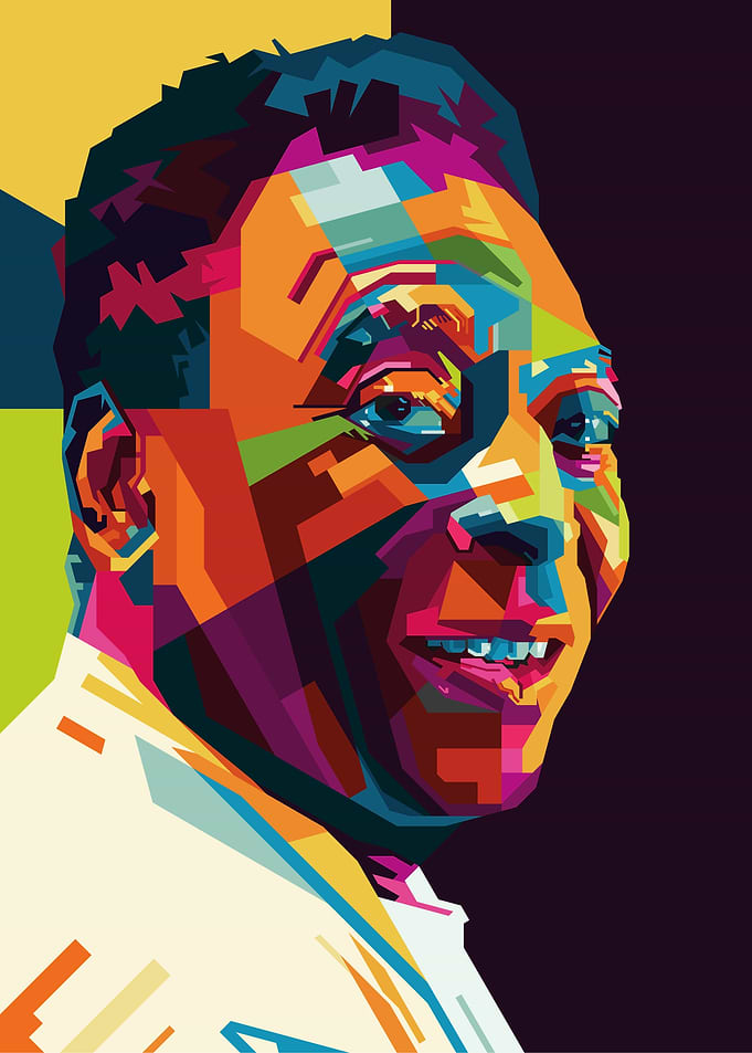 Colorful Portrait of a Smiling Man