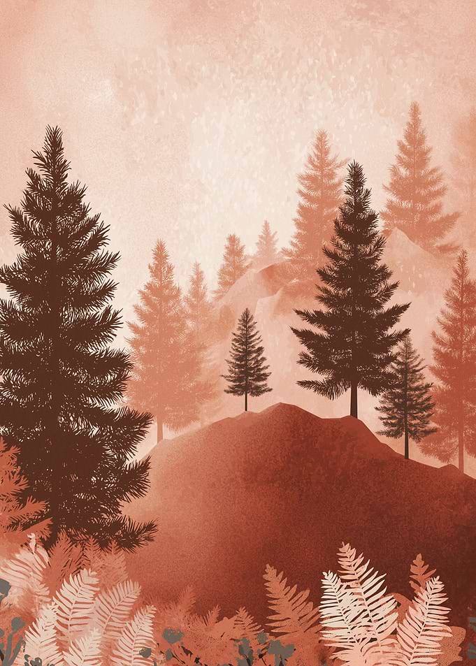 Misty Forest Landscape
