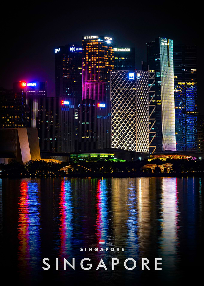 Singapore Skyline at Night