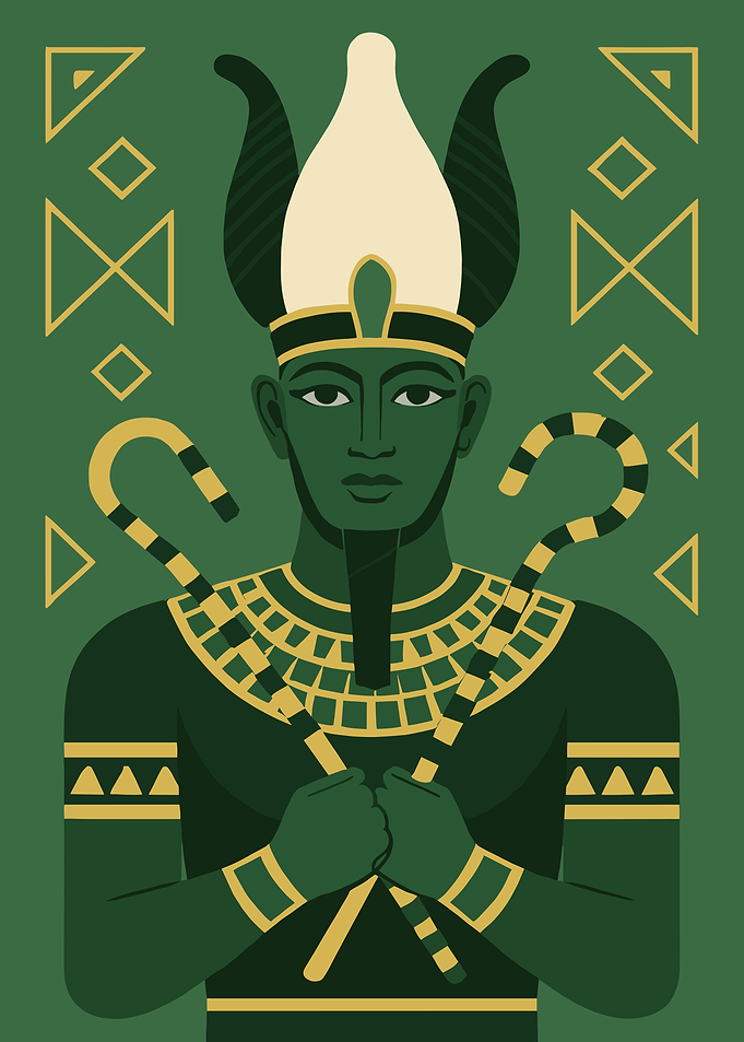 Osiris Egyptian God Illustration