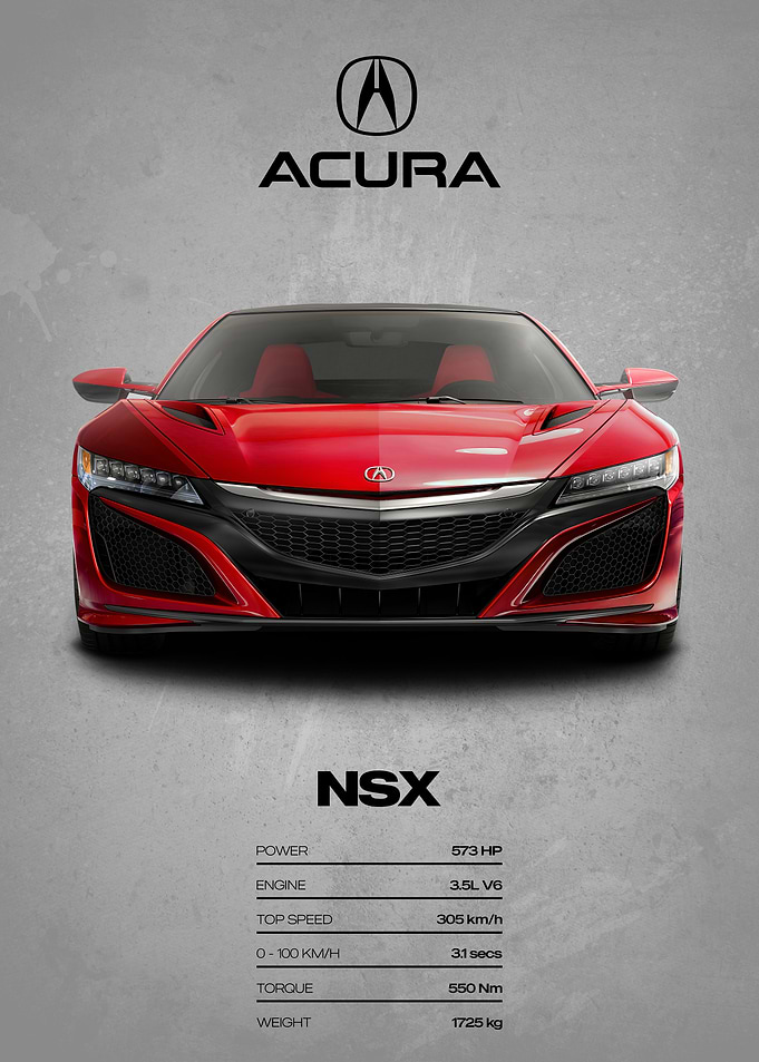 Acura NSX Car Poster