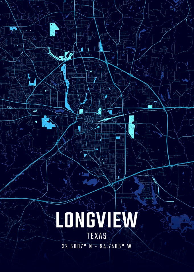 Longview Texas Midnight City Map